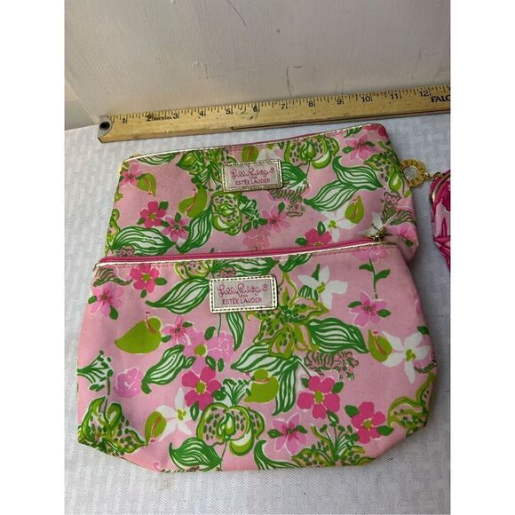3 Lilly Pulitzer cosmetic bag zipper 9"x6" - Picture 2 of 4